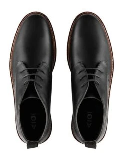 Perkins Leather Chukka Boots In Black -Dune London Shoes Shop 979409530 3 720x928