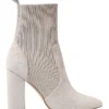 Dixie Heeled Ankle Boots In Stone