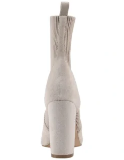 Dixie Heeled Ankle Boots In Stone -Dune London Shoes Shop 980559280 3 720x928