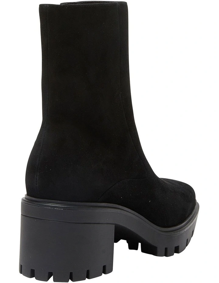 Zack Lether Suede Boots In Black 4 Zack Lether Suede Boots In Black - Image 4