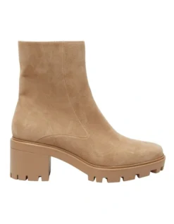 Zack Suede Leather Boots In Taupe