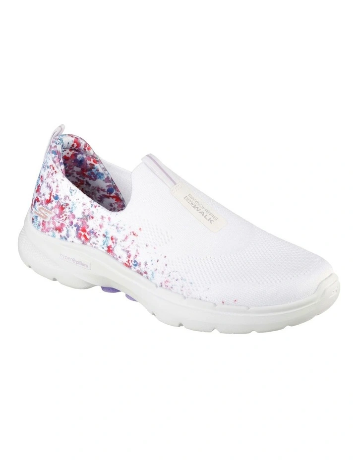 Skechers Gowalk 6 Floral Sunrise In White 1 Skechers Gowalk 6 Floral Sunrise In White