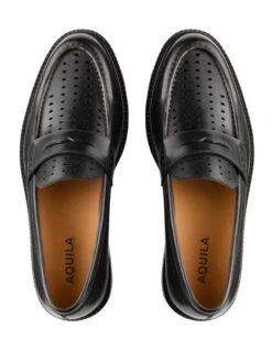 Fredrick Leather Loafers In Black -Dune London Shoes Shop 981774370 3 720x928