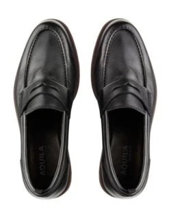 Gerardo Leather Loafers In Black -Dune London Shoes Shop 981774550 3 720x928