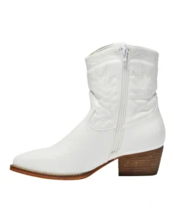 Texas Western Boots In White -Dune London Shoes Shop 983981350 3 720x928