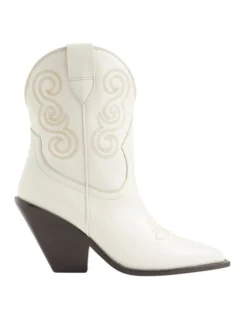 Eleanor Western Boot In Bone