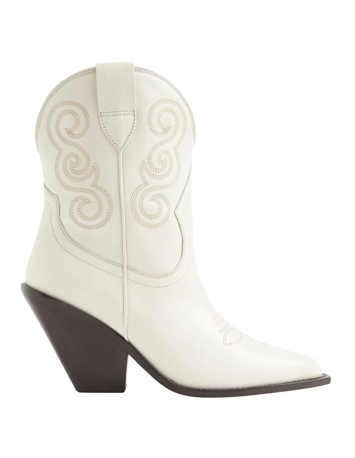 Eleanor Western Boot In Bone 1 Eleanor Western Boot In Bone