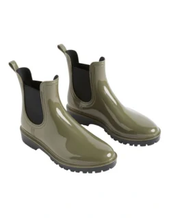 Emily Jelly Ankle Boot In Fern -Dune London Shoes Shop 988435630 3 720x928