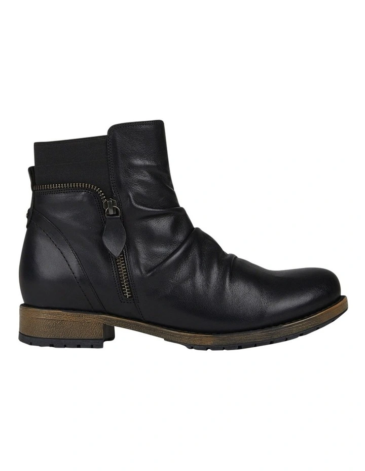 Janine Leather Boot In Black 1 Janine Leather Boot In Black