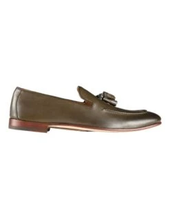Alberto Leather Loafers In Forest