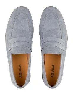 Garcia Suede Loafers In Grey -Dune London Shoes Shop 991669510 3 720x928